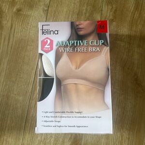 Felina 2-Pack Adaptive Cup Wire Free Bra Medium